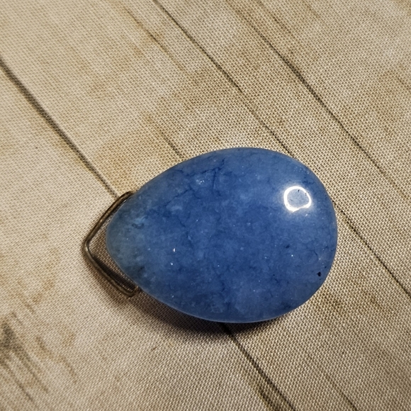💲FREE💲[Pendant Only] Smooth Blue Gemstone Necklace Pendant - Picture 1 of 4